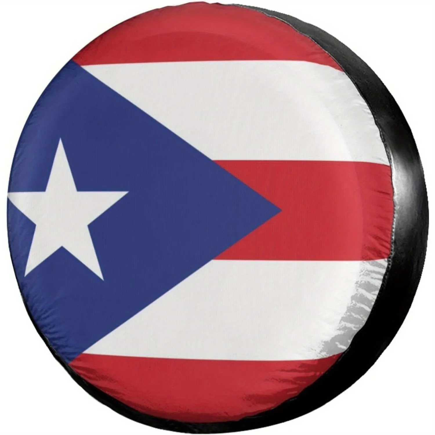 

Puerto Rico Flag Spare Tire Cover Waterproof Dust Protector for SUV Truck RV Trailer Adjustable Fit