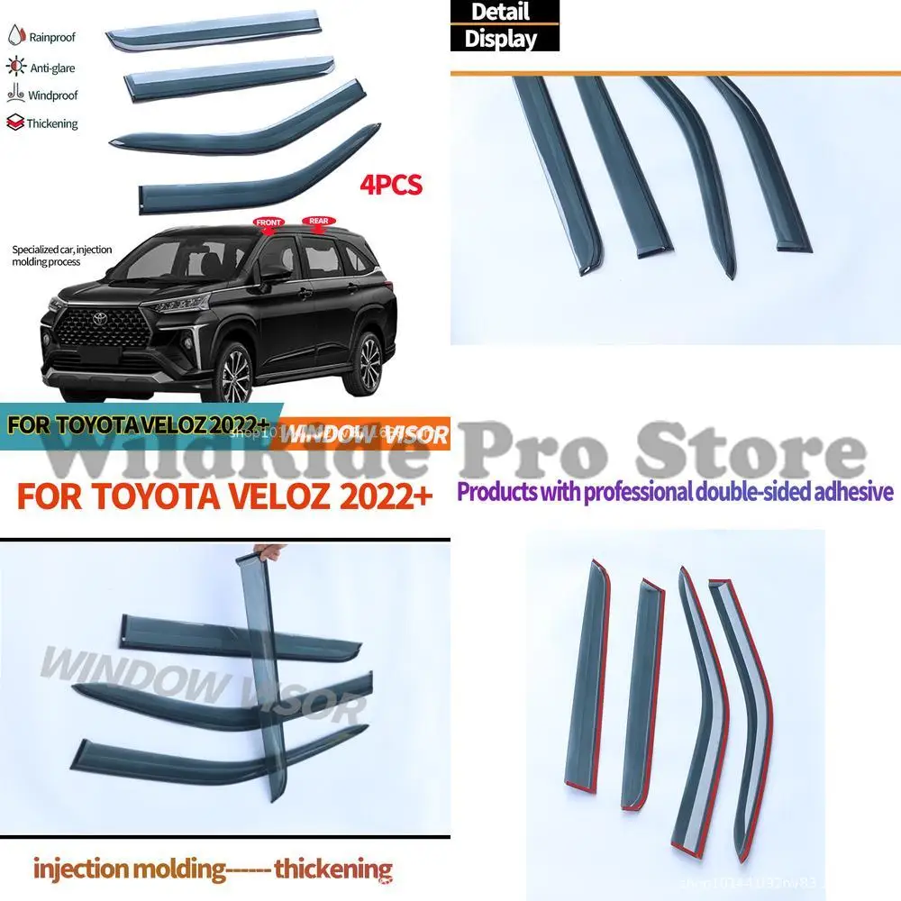 

1 set For Toyota Veloz 2022+ Window Visor Rain Deflector Sun Shade