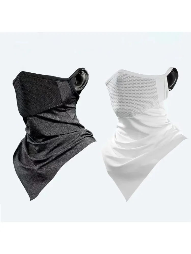 AliExpress NONE Summer Men Mask Full Face Bicycle Neckerchief Cycling Bandana UV Protection Mask Breathable Ice Silk Outdoor Hanging Ear Scarf