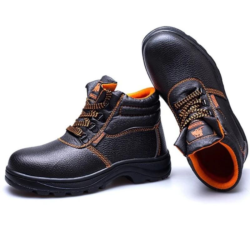 Hot Sale Men's Safety Boots Anti Smashing Anti Puncture Mens Work Shoes Indestructible Lace Up High Top Shoes Non Slip Men Shoes