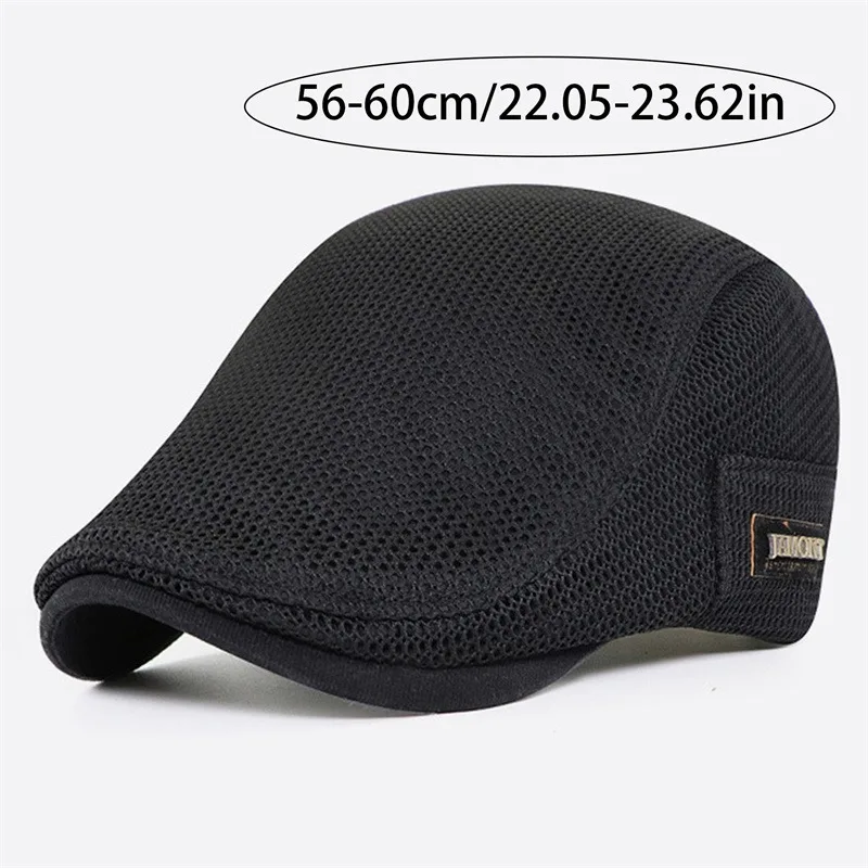 Solid Casette Caps Spring Summer Outdoor Casual Golf Hats Street Trend Hat Cabbie Flat Cap Breathable Mesh Newsboy Beret Ivy Cap