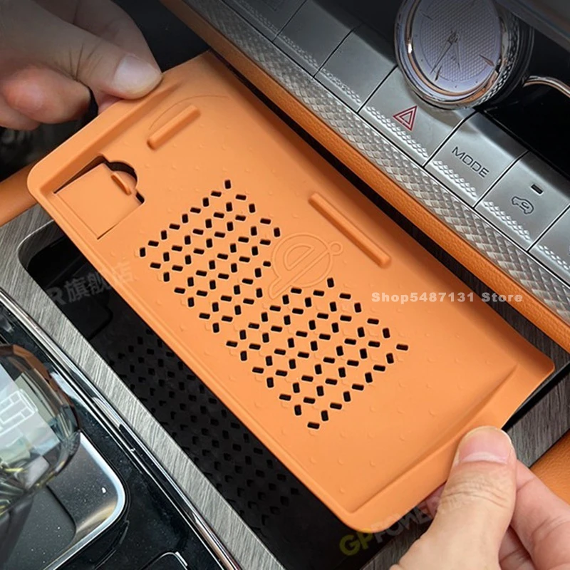 Car Center Control Wireless Charging Silicone Panel Silicone Anti-slip Mat for Tank 500 Interior Accessories 2025