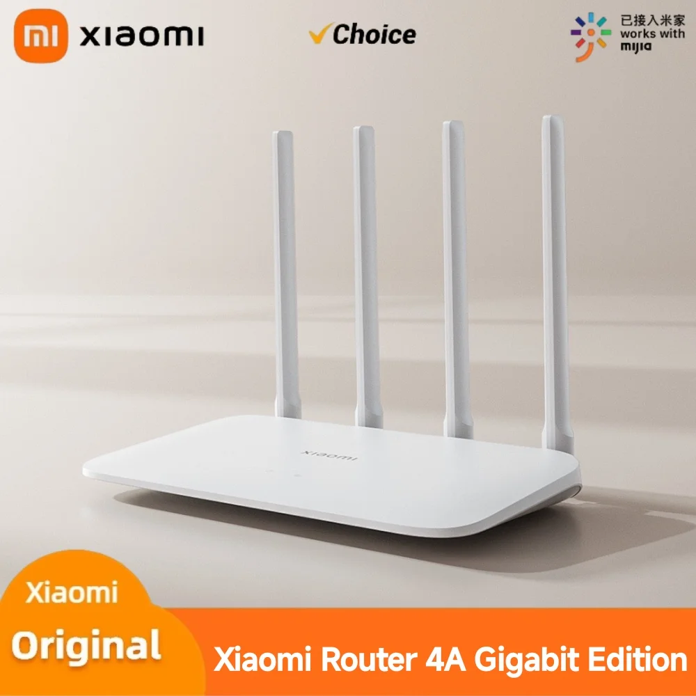 

Маршрутизатор Xiaomi 4A Gigabit Edition AC1200 2,4 ГГц 5 ГГц Wi-Fi 1167 Мбит/с повторитель 128 МБ DDR3 с высоким коэффициентом усиления 4 антенны сетевой удлинитель