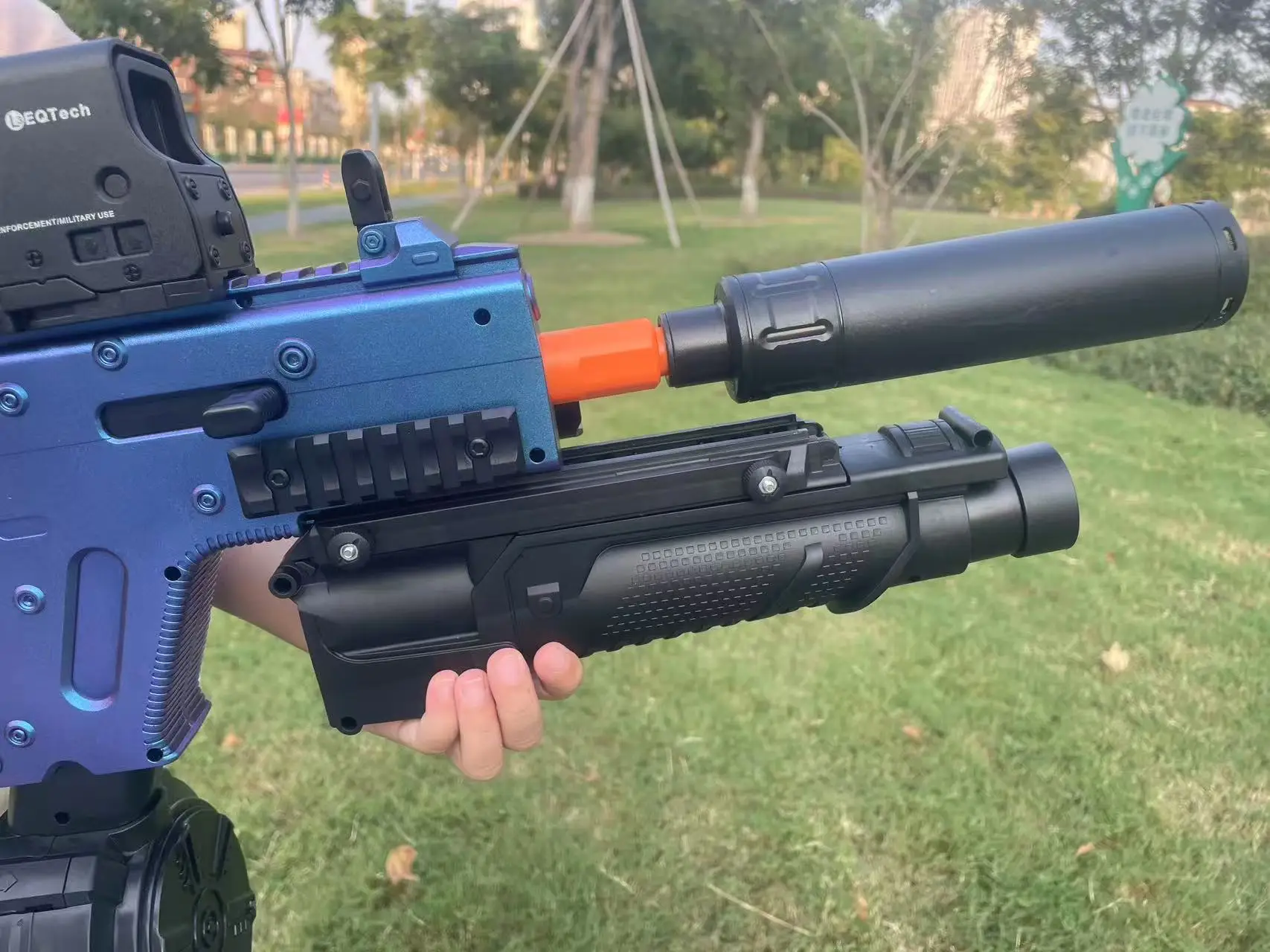 Elektrischer Gel-Ball-Blaster, automatisches, umweltfreundliches GEL-Wasserperlen-Spielzeugpistole, große Reichweite, Outdoor-Kampfspiel, Geschenk für Jugendliche und Erwachsene