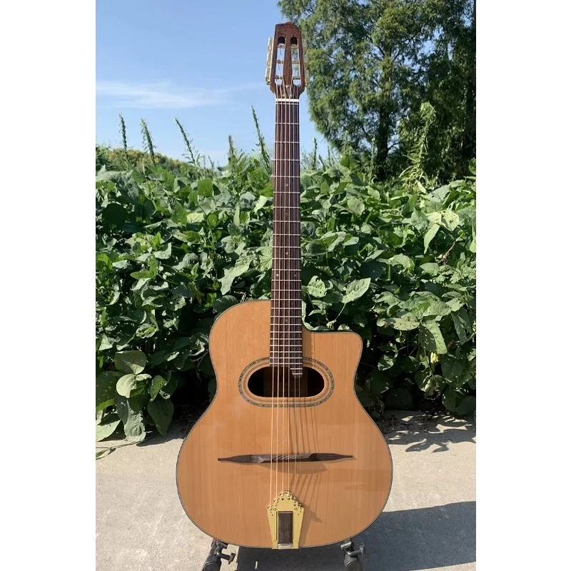 Hot Sale  Jazz Guitar Solid Cedar Top D Hole Rosewood Body Vintage Bluegrass Music Instrument Acoustic