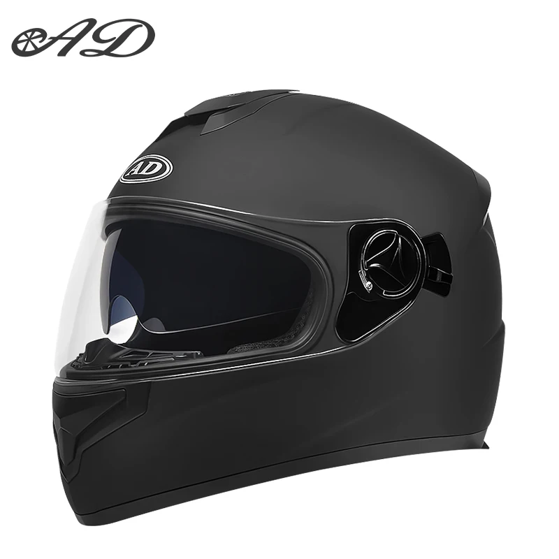 AD motorcycle helmet for men and women to wear safely, full helmet paired with winter warm scarf