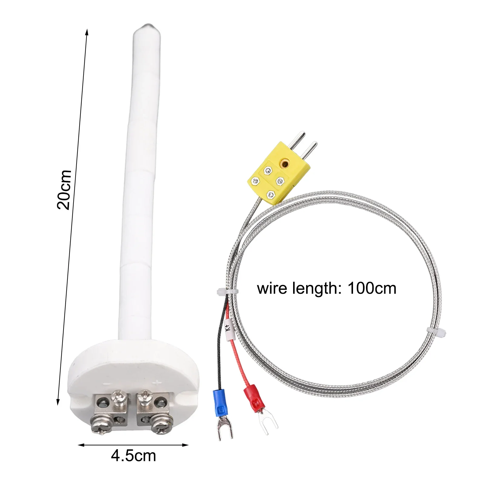 High Temperature Type K Thermocouple Core Ceramic Kiln Probe 2372°F Thermocouple Thermometers Probes Test Measurement Tools