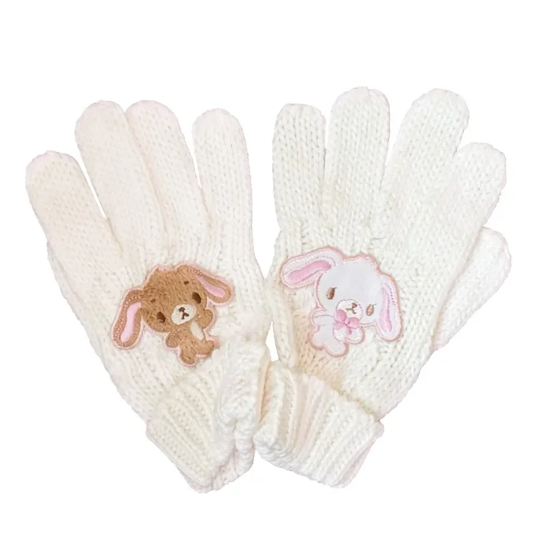 Sugarminuet Winter Gloves for Girls Kids Cartoon Anime Rabbit Cute Kawaii Gloves