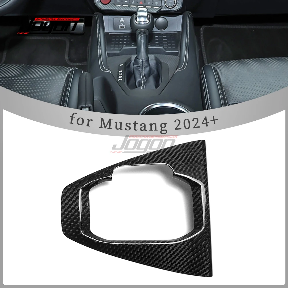 

AT Carbon For Ford Mustang S650 GT Dark Horse EcoBoost 2024 Car Interior Gear Shift Knob Panel Cover Trim Automatic Transmission