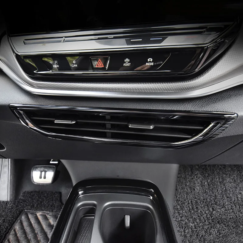 لوحة سيارة التحكم المركزي منفذ الهواء الإطار ملصق الكسوة ل Volkswagen VW ID.4 ID4 GTX Cross 2021 2022 الملحقات الداخلية #5