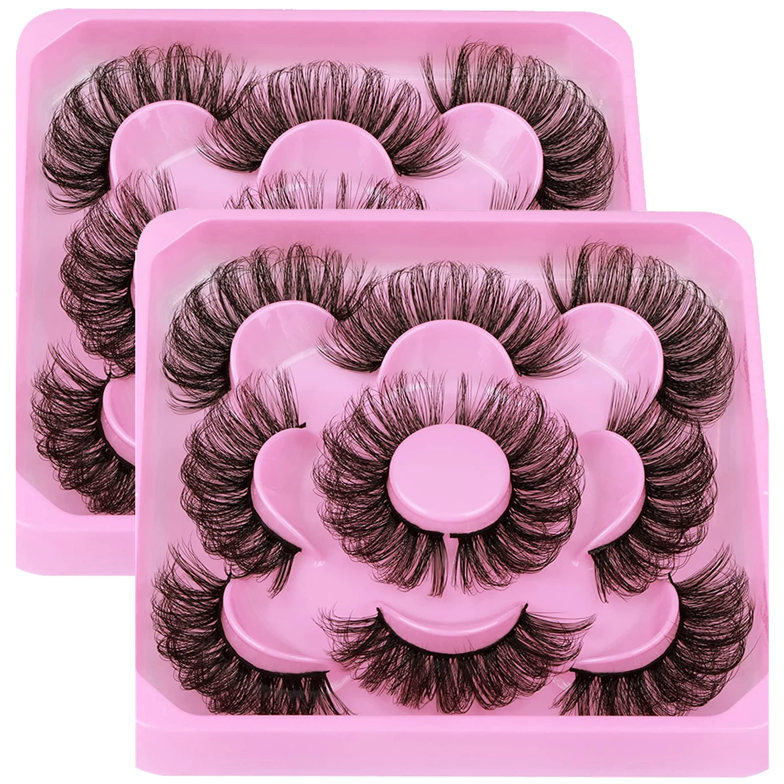 10 زوج/2 حزمة الروسية قطاع جلدة رقيق المنك جلدة ثلاثية الأبعاد الرموش الصناعية الروسية حجم الرموش الرموش وهمية