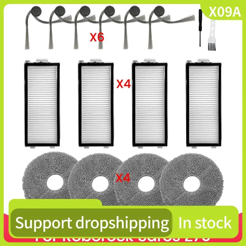 

X09A запасные части для пылесоса Roborock Saros Z70, боковая щетка, фильтр Hepa, комплект ткани для швабры