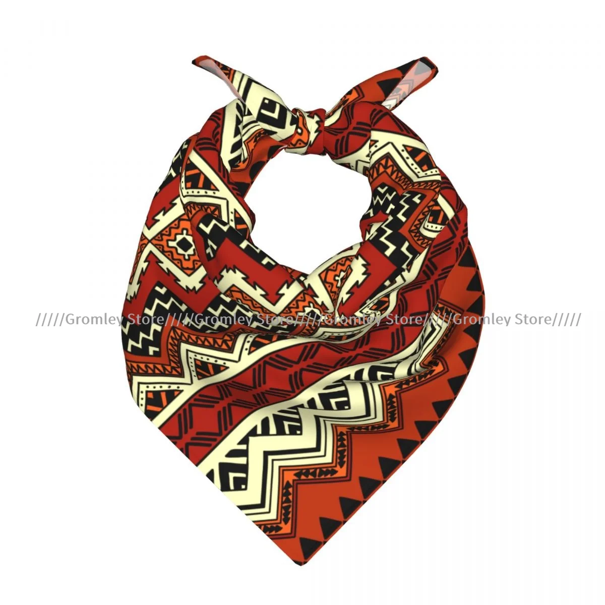 Africa Ethnic Abstract Geometric Ornate Tribal Square Scarf Ladies Casual Head Neck Wrap