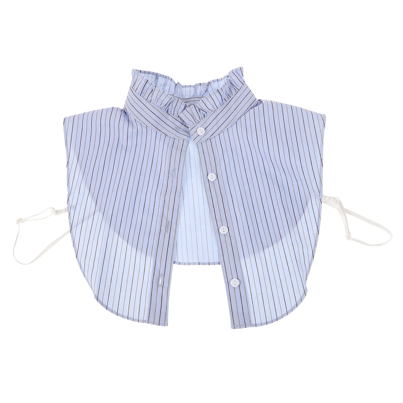 

Striped Decorative Fake Collar Detachable Half Turtleneck Shirt False Collar for Sweaters Cardigans Women Fashion Versatile Warm