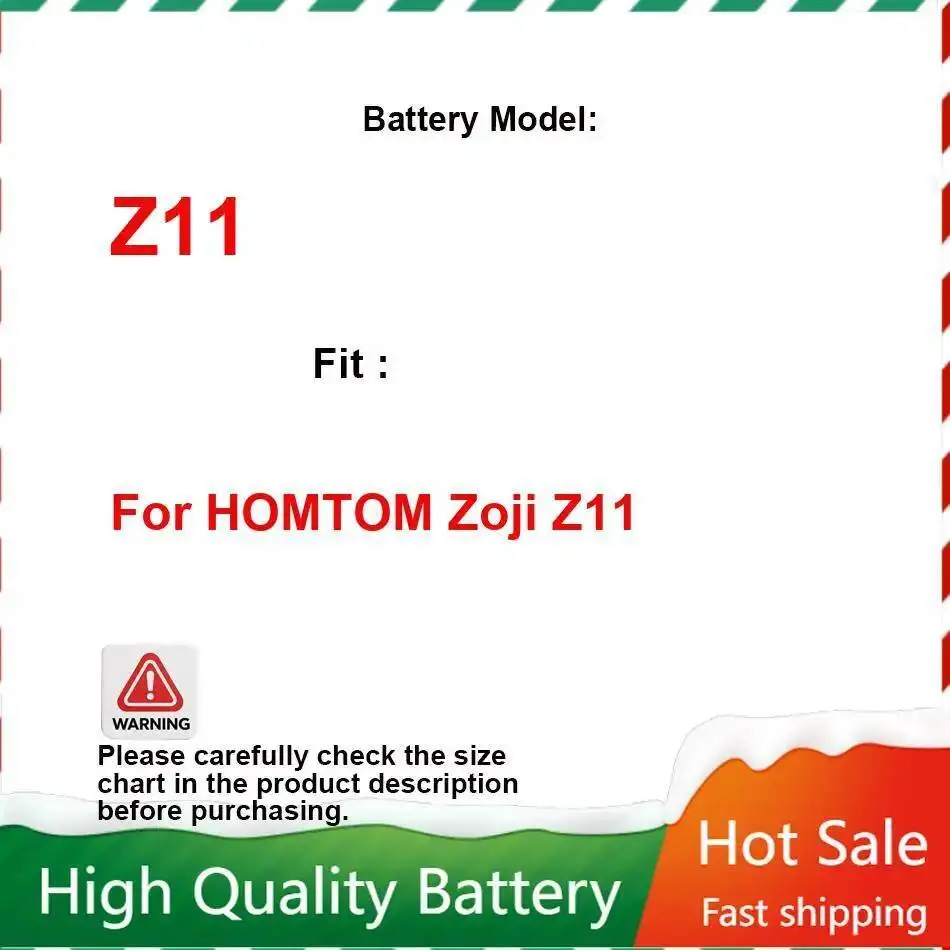 استبدال بطارية الهاتف المحمول الممتاز عالي الأداء لهاتف Homtom Zoji Z11 10000Mah
