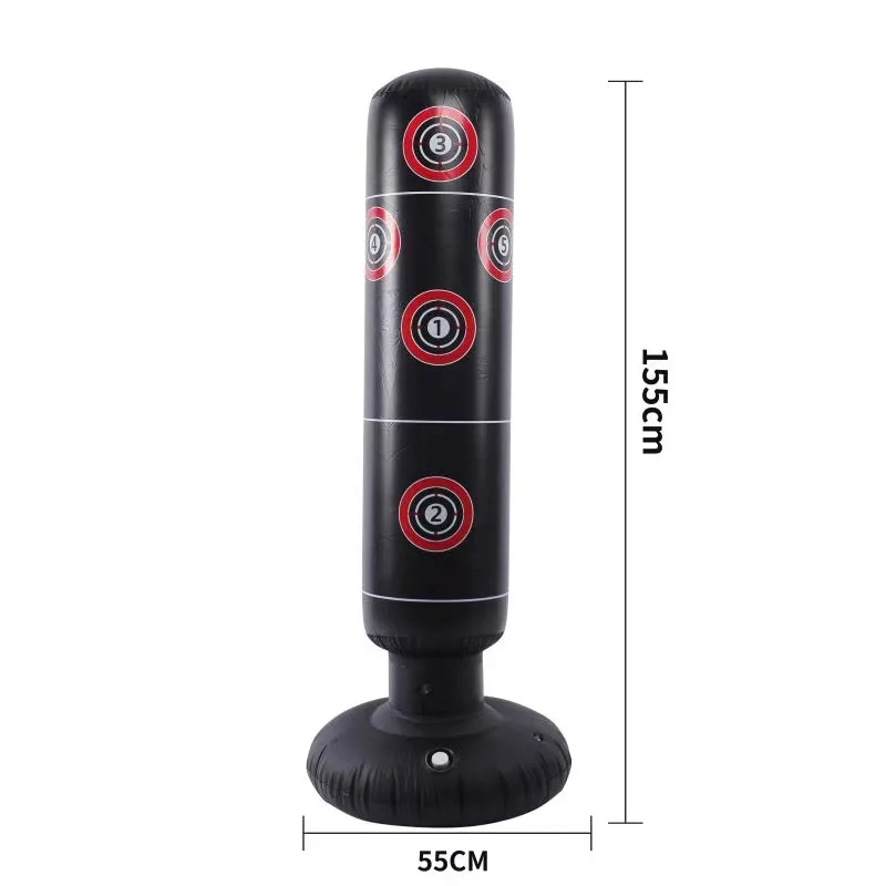 Sac de Sable Gonflable en PVC pour Adulte et Enfant, Colonne Verticale, Entraînement de Boxe, Décompression