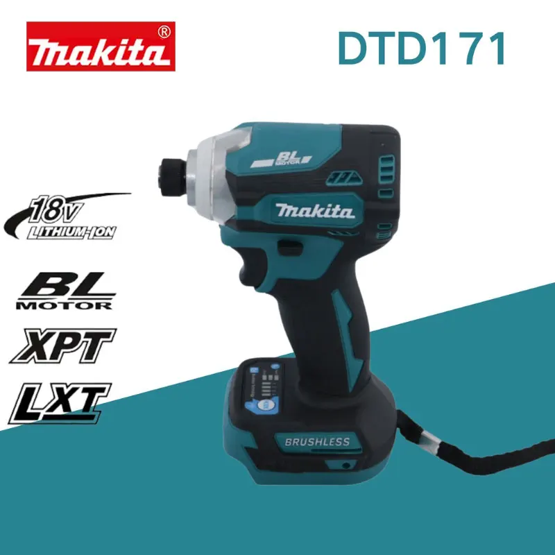 

Makita DTD171 Ударная отвертка для зарядки литиевой батареи Функция памяти 4-режимная отвертка Винт Пакет