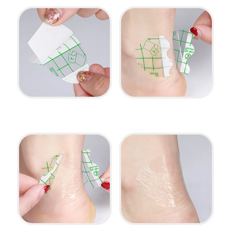 20pcs Heel Protector Skin Patches Stickers Waterproof Invisible Anti Blister Friction Feet Heel Protection Pad