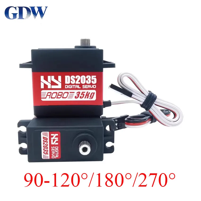 HY RC Servo DS2035MG 15kg 20kg 25kg 30kg 38KG Torque 120°/180°/270° Metal Gear Standard Digital Servo For RC Car Robot Arm Drone