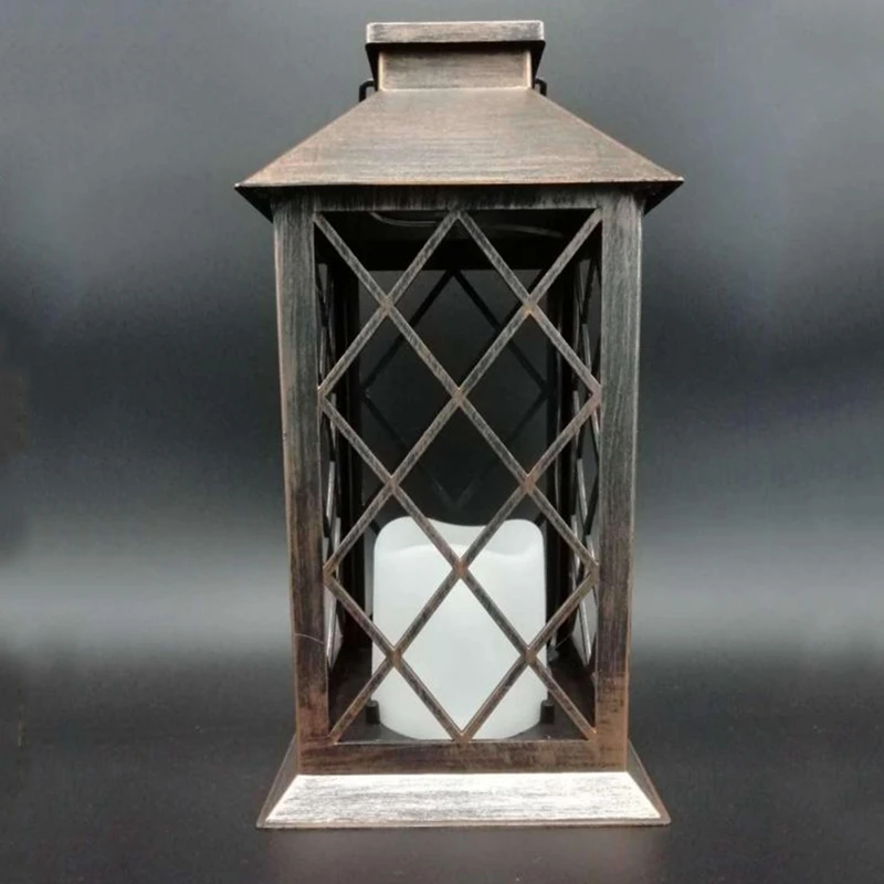 Solar Lantern,Outdoor Garden Hanging Lantern LED Flickering Flameless Candle Lights for Table,Outdoor, Decorative
