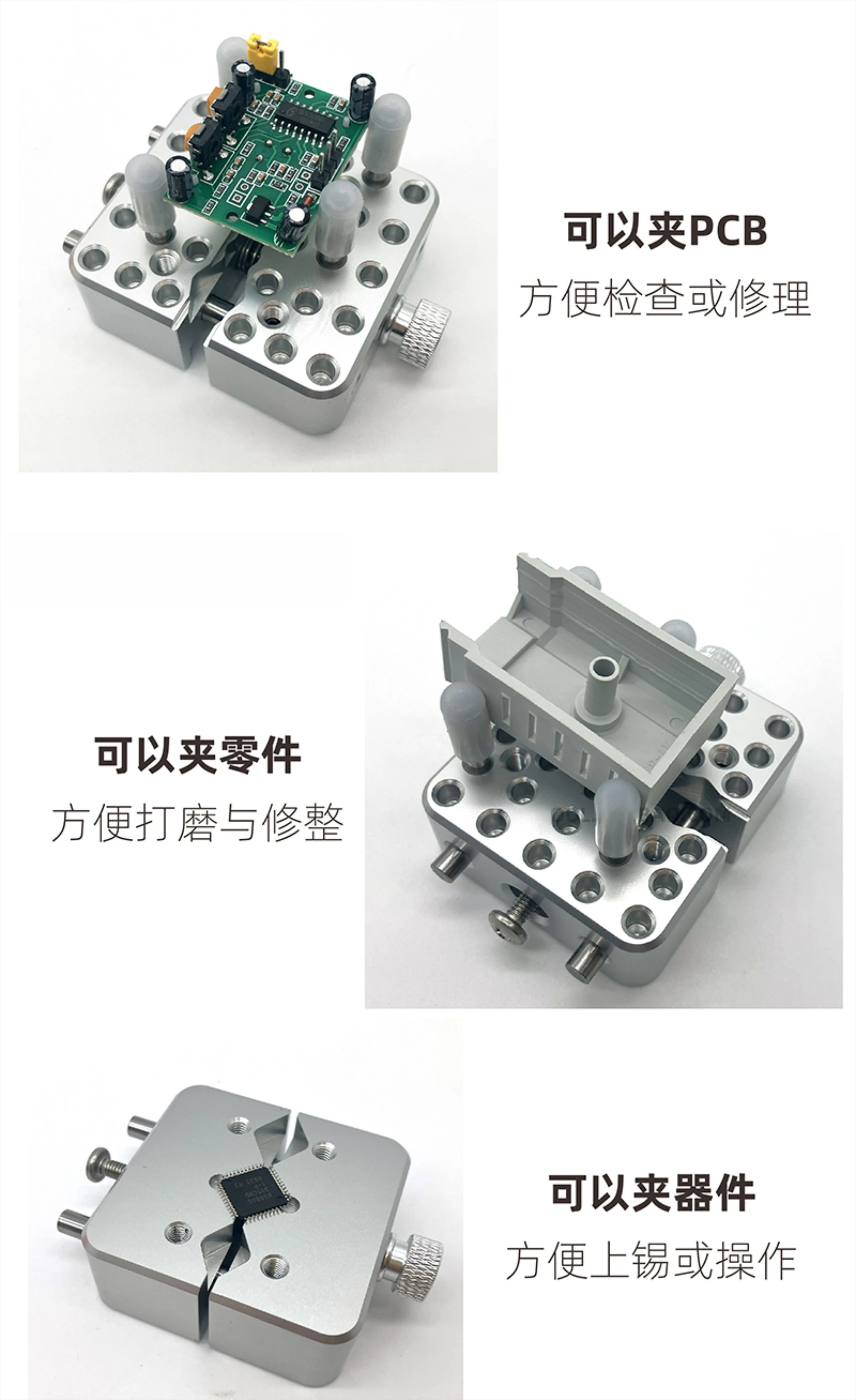NEW   Electronic Handheld Metal Mini Bench Model Making Painting Transformation Clamping Tool Figure Coloring Fixture