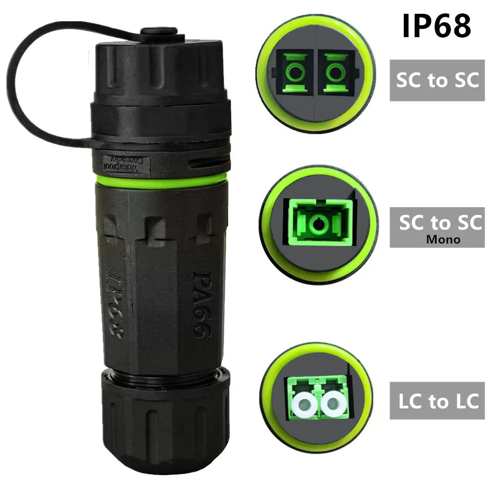 IP68 Waterproof Fiber Optical Adapter High-Quality SC to LC Extension Connector LC Extend Coupler Adapter SC Duplex