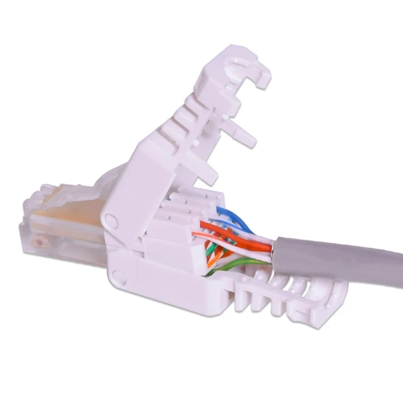 RJ45 Connectors No Crimp Crystal for Head Connector Super Five CAT6 Tool-less