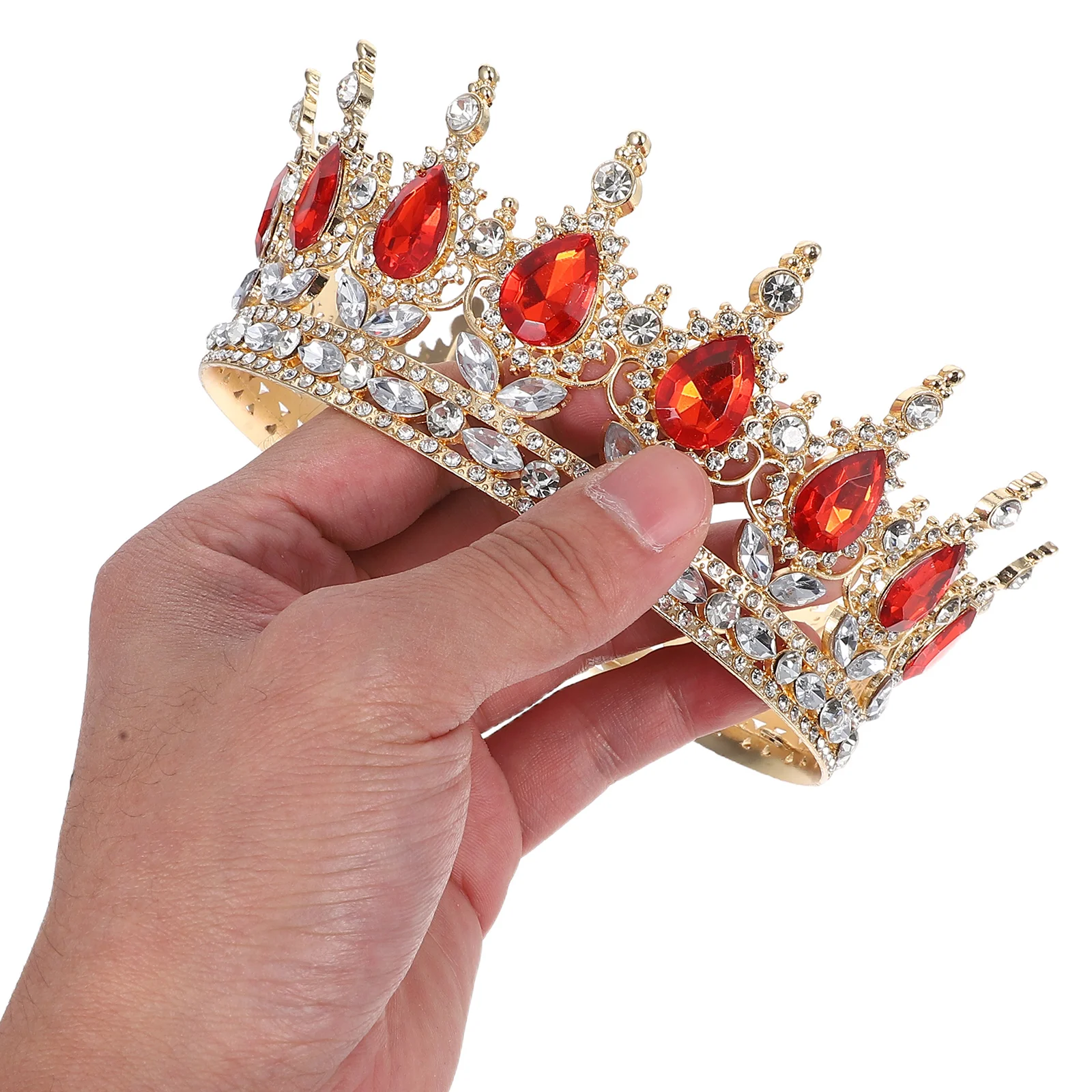 

Tiara Crown Rhinestone Crystal Headbands Bridal Bride Headdress Hair Accessories Birthday Crowns for Costume Accessory