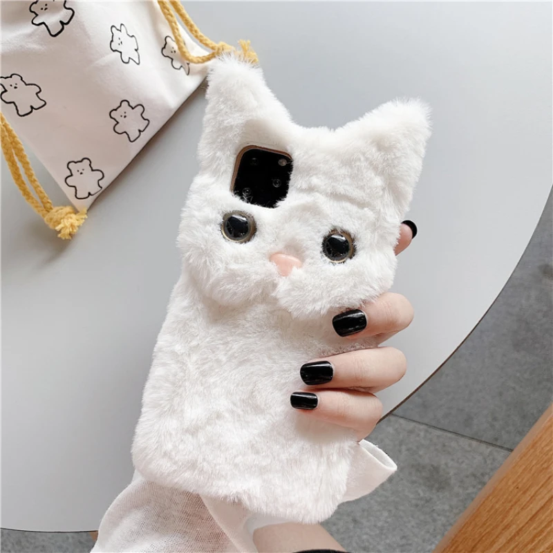 3D Cute Cartoon Cat Furry Plus - Phone Cases Iphone 15 评论和价格