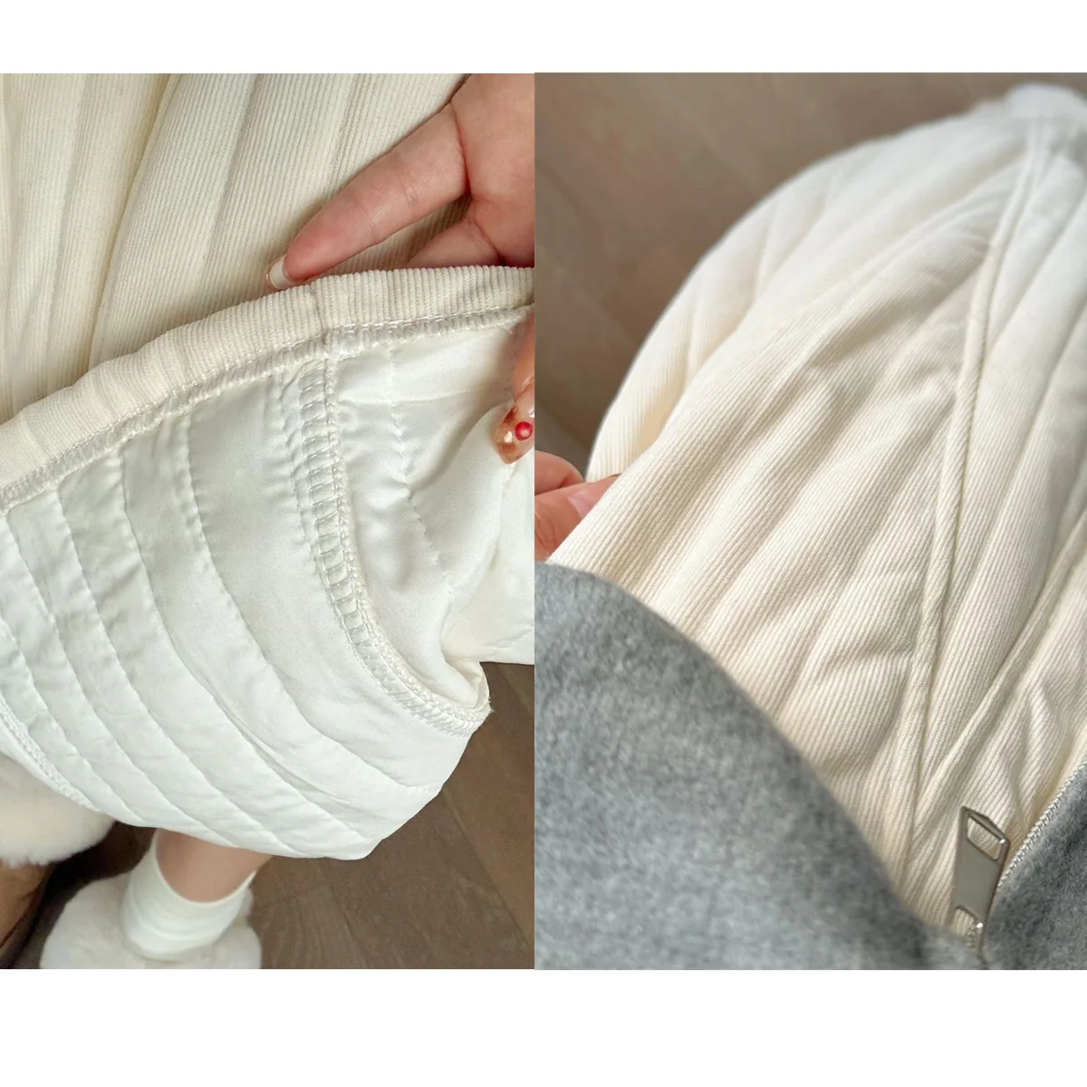 Corduroy Quilted Long Skirts Women Cotton Padded Maxi Skirt Harajuku Winter Warm Vintage Midi Skirts Korean Ladies Beige Skirt
