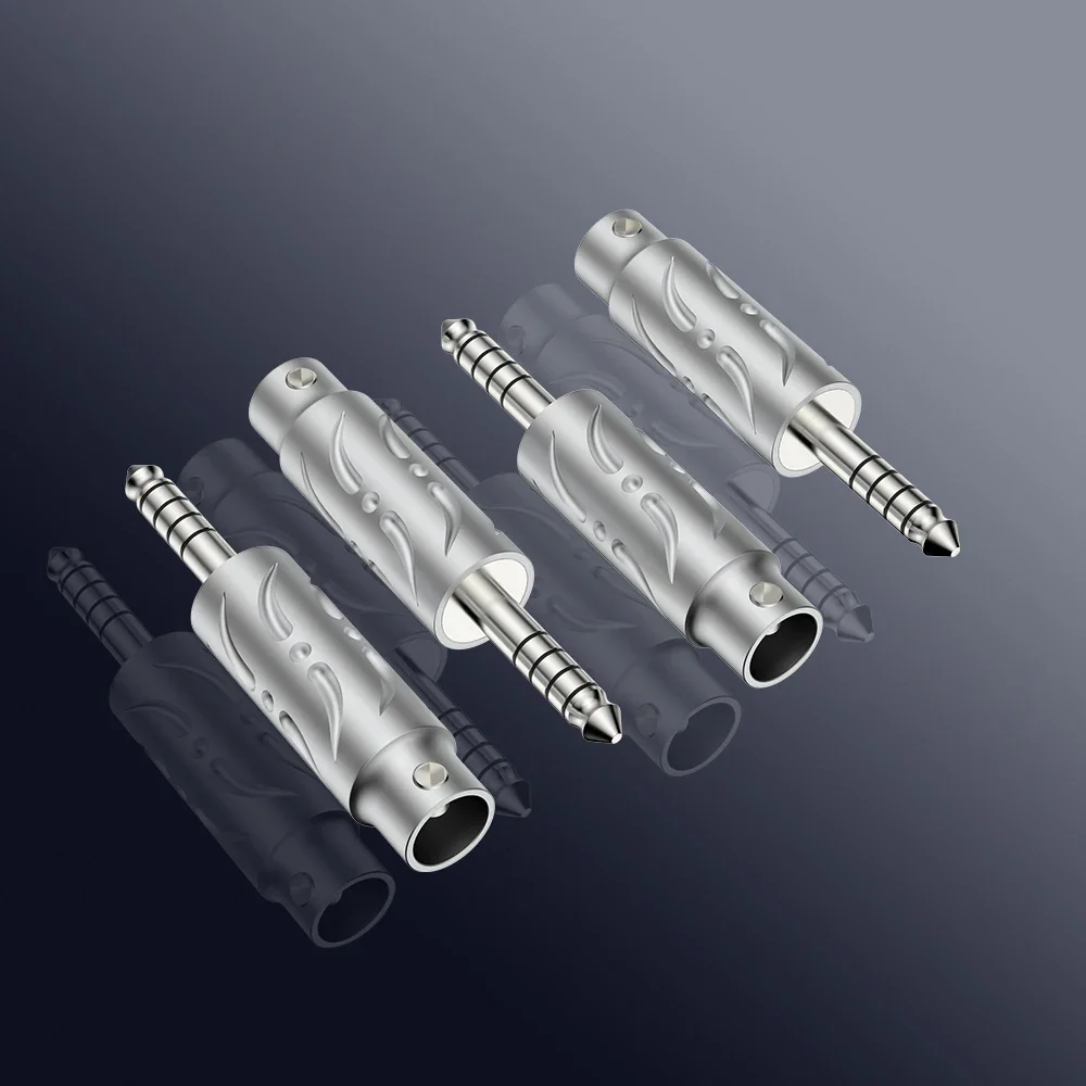 Viborg VH303R/G 4.4 مللي متر متوازن سماعة جاك الذهب/الروديوم مطلي HIFI موصل الصوت ذكر وصلات صوت محول سماعة الرأس