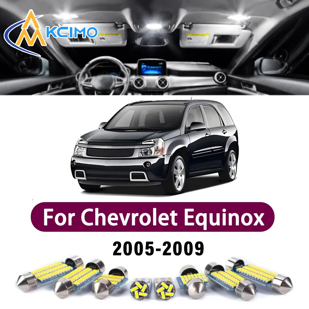LED Canbus Interior Reading Dome Vanity Mirror Light Kit For Chevrolet Equinox 2005-2009 Premium Interior Error-Free LED Lights