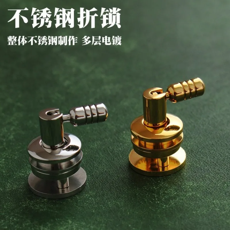 Stainless steel folding lock, folding lock air eye model, handbag spring lock, hardware for high-end handbags