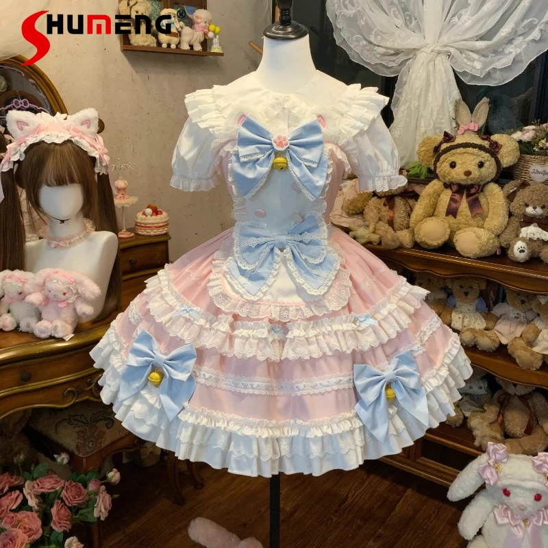 

Japanese Y2k Design Sweet Lolita Bow Vestidos Beautiful Clothes JSK Strap Dresses Summer 2025 New Birthday Party Dress Ladies