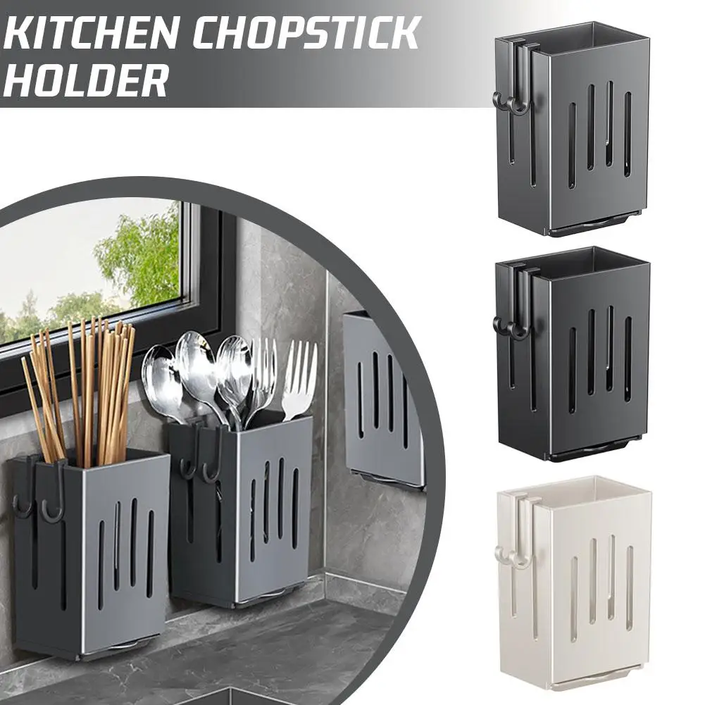 Multifunctional Kitchen Chopstick Holder Wall Mounted Organizer Tableware Storage Freestanding Cutlery Box K5K6