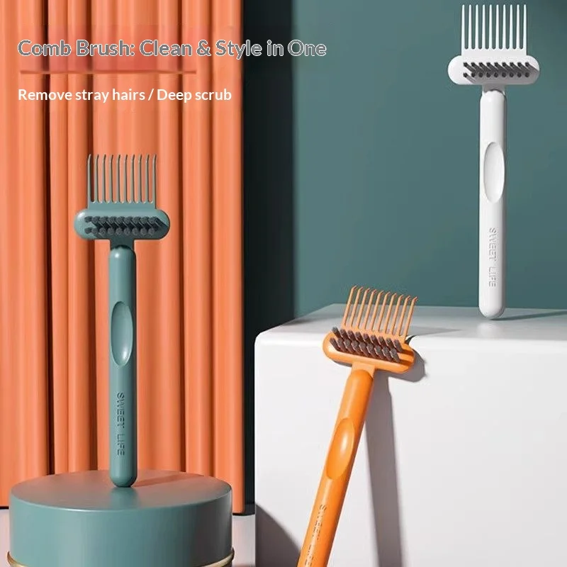 2‑In‑1 Hairbrush Cleaner Rake Mini Comb Cleaning Tool Hair & Dust Remover for Home Salon Hairdressing Use