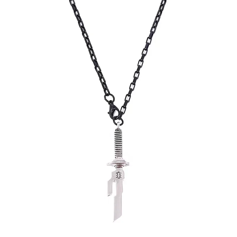 애니메이션 주술회전 후시구로 도지 코스프레 목걸이, 유니섹스 소드 오브 티안리 칼 펜던트, 초커 쥬얼리 액세서리 선물