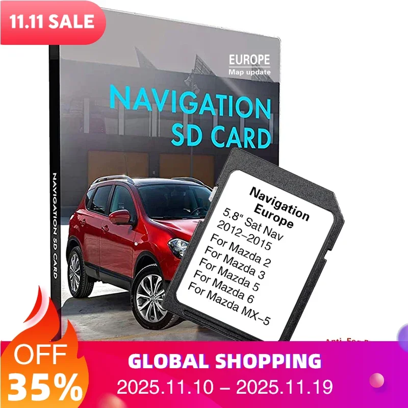 

SD Card for Mazda 2/3/5/6/MX-5 Car Memory Card 2023/2024 Sat Nav Update Maps Europe Britain AVN1 units Navigation
