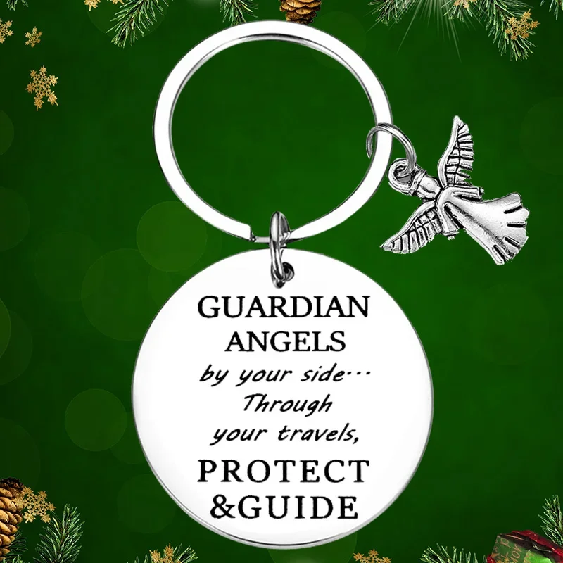 Family Friend Keychain Pendant Traveller Key Chains GUARDIAN ANGELS By Your Side