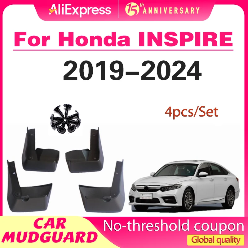 

4PCS For Honda INSPIRE 2019 2020 2021 2022 2024 Mudguards Mudflaps Fender Mud Flap Splash Guards Protect Rear Car Accessories