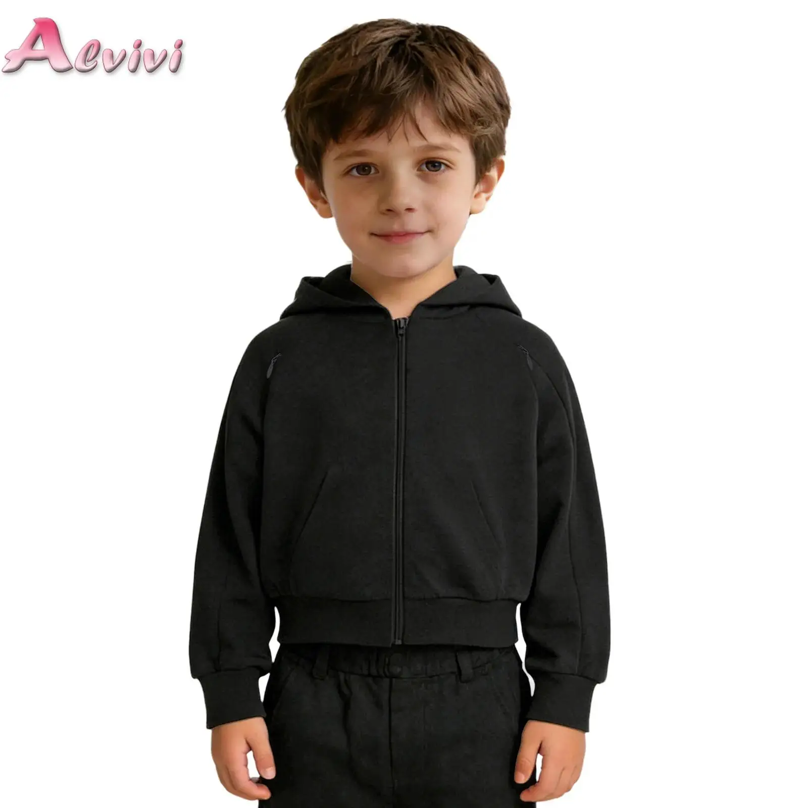 

Kid Boys Girls Special Needs Adaptive Clothing Infusion Hemodialysis Jacket Full-Zip Hooded Sweatshirt Outerwear with Arm Zipper