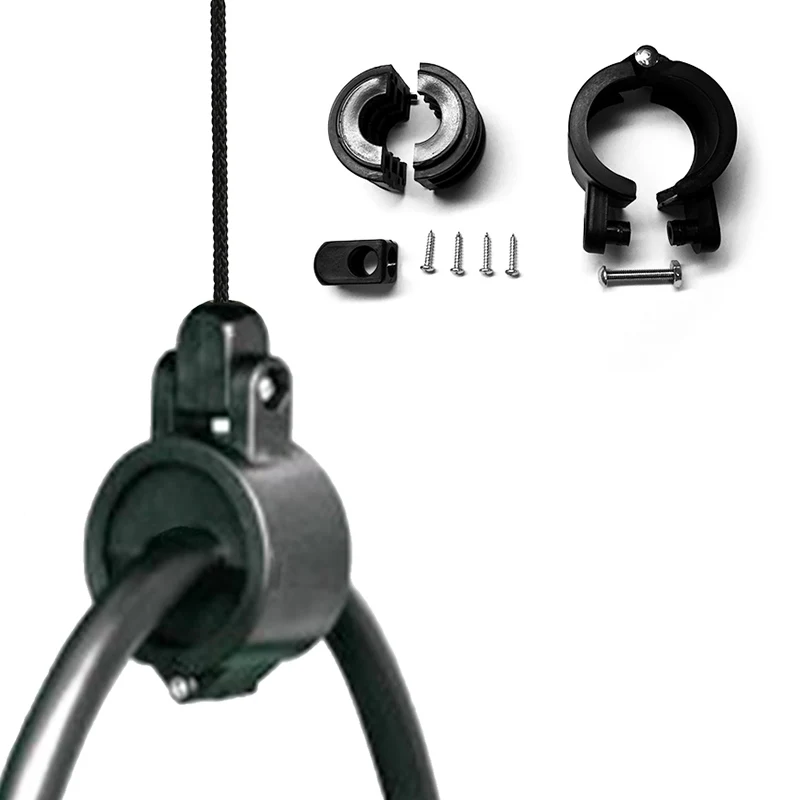 

L2 7KW EV Charger 32A 0.63'' Cable Clamp Black Nylon Clamshell Sized Insert Swivel 15.8mm EV Charging Cable Retractor Hose Clamp