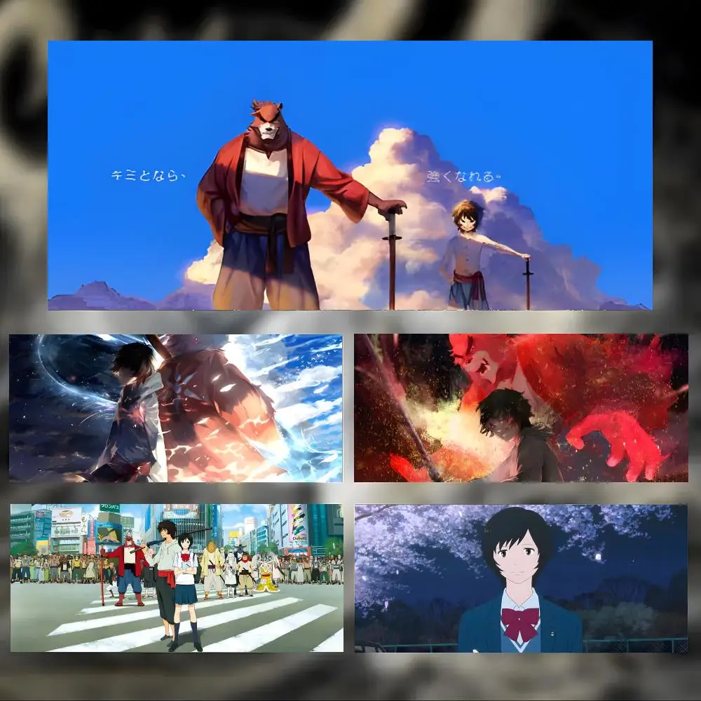 ghibli anime figurine statue T-The Boy and the Beast Mouse Pad Large Thick Desk Pad Stitched Edges Gaming Mouse Mat for PC