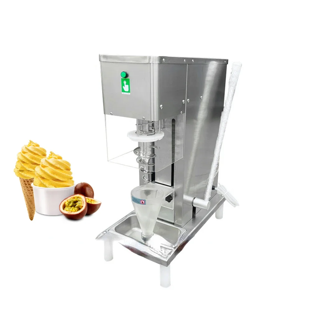 110V 220V Stainless Steel Swirl Drill Yogurt Real Fruits Ice Cream Blender Mixer Frozen Fruit Swirl Drill Ice Cream Machine