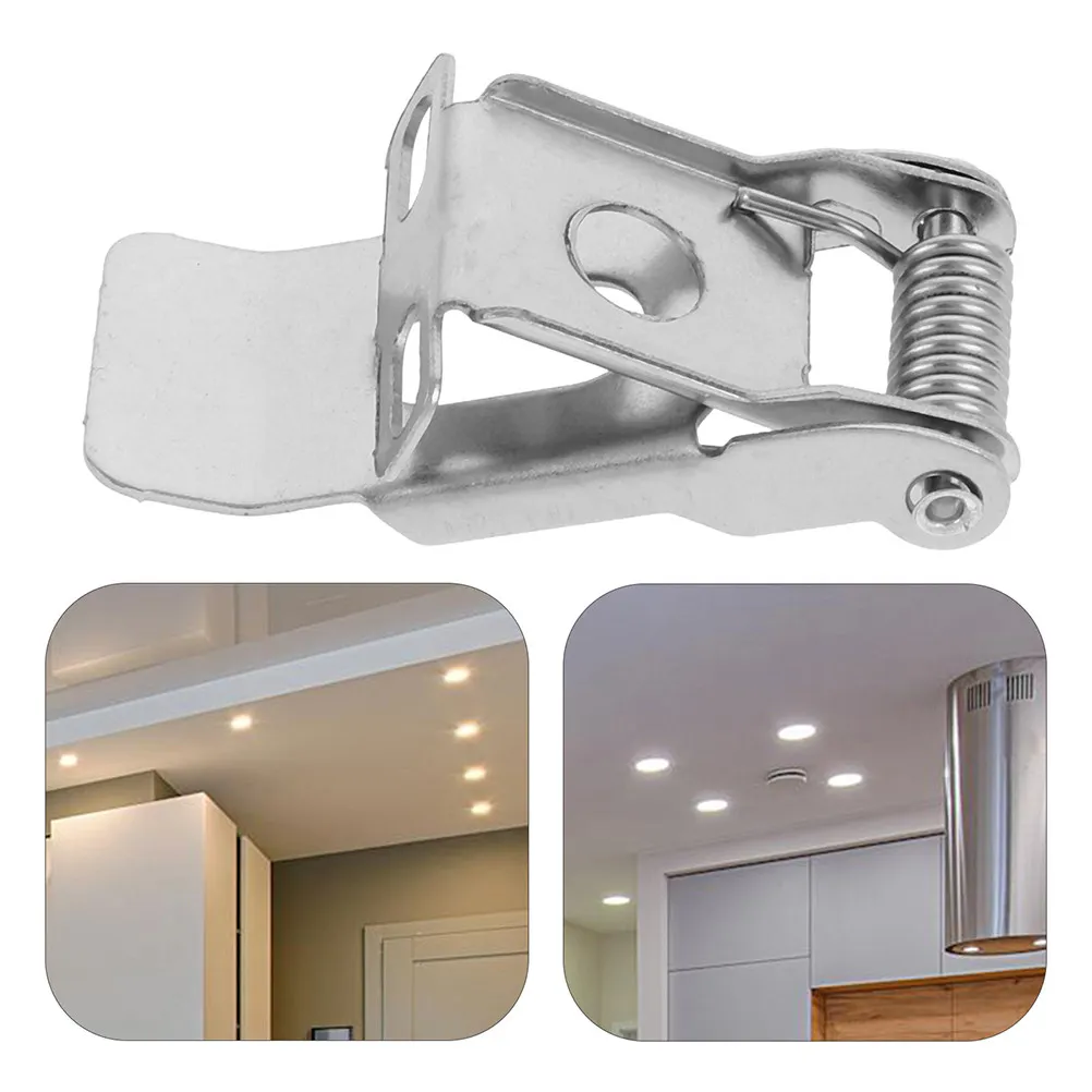 6Pcs Robust Spring Clips Recessed Lighting Fixtures Downlight Retaining Spring Clip Easy Install Removal Panel Lamp Ceiling
