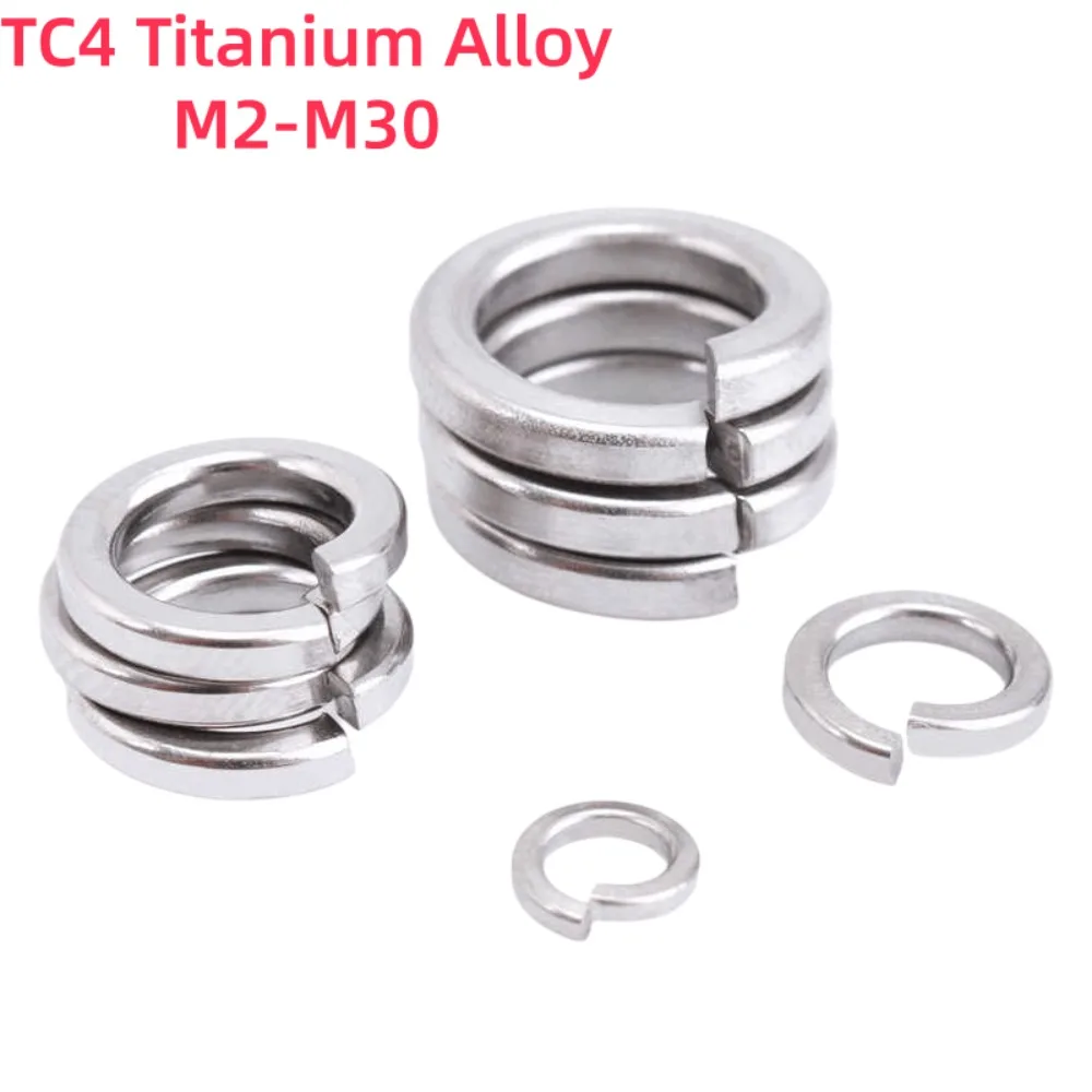 High Strength TC4 Titanium Alloy GB93 Split Spring Lock Washer M2‑M30 Anti‑Slip Elastic Gasket For Equipment Hardware Connection
