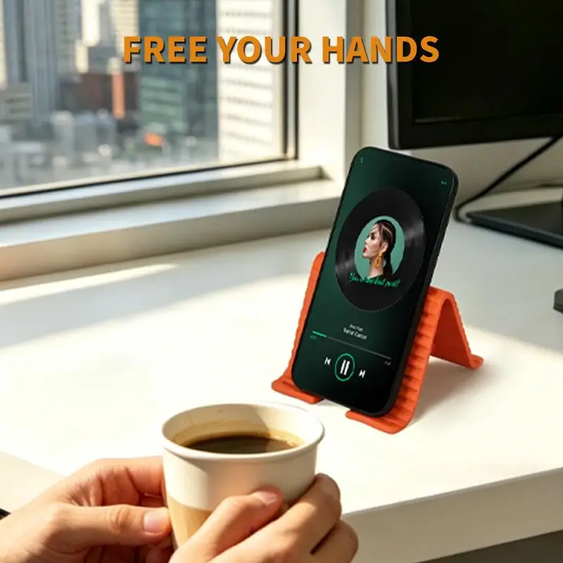 Creative Flexible Foldable Transforming Silicone Stand Travel Office Portable Silicone Desktop CellPhone Tablet Holder