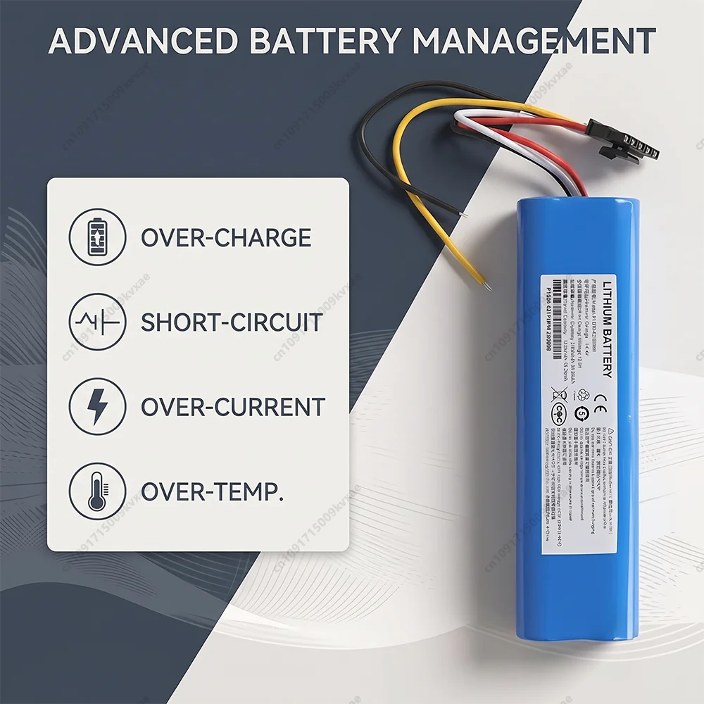 Replacement Robot Vacuum Battery 14.4V 6800mAh for CECOTEC CONGA 3090 3091 3092 1690 1890 2090 Li-ion Cells Power Accessories