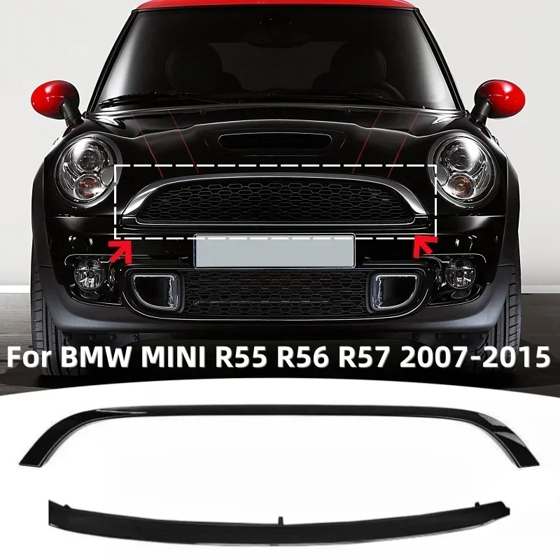 Paraurti anteriore per auto strisce di rivestimento superiore/inferiore griglia in plastica ABS Trim Mesh per BMW MINI R55 R56 R57 2007-2015