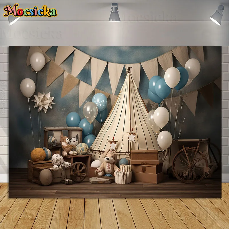 

Photography Background Halloween Horror Carnival Party Circus Red White Stripe Balloon Decor Kids Birthday Backdrop Photo Studio